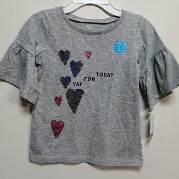 BNWT Carter's Kids Girl's Blouse Gray Size 7 - Picture 3 of 4